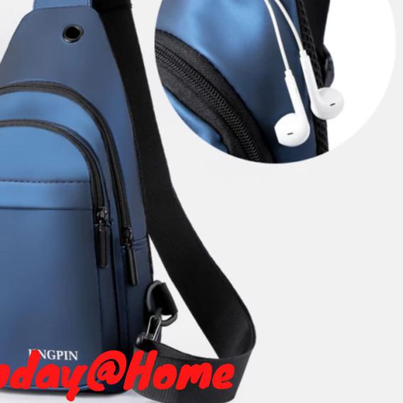 TAS SELEMPANG PRIA SLING BAG JINGPIN IMPORT - Hitam