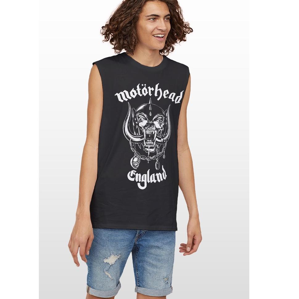[Art. 4988] VEST / TANK TOP - Kaos Tanpa Lengan FOR FANS - MOTORHEAD ENGLAND BLACK