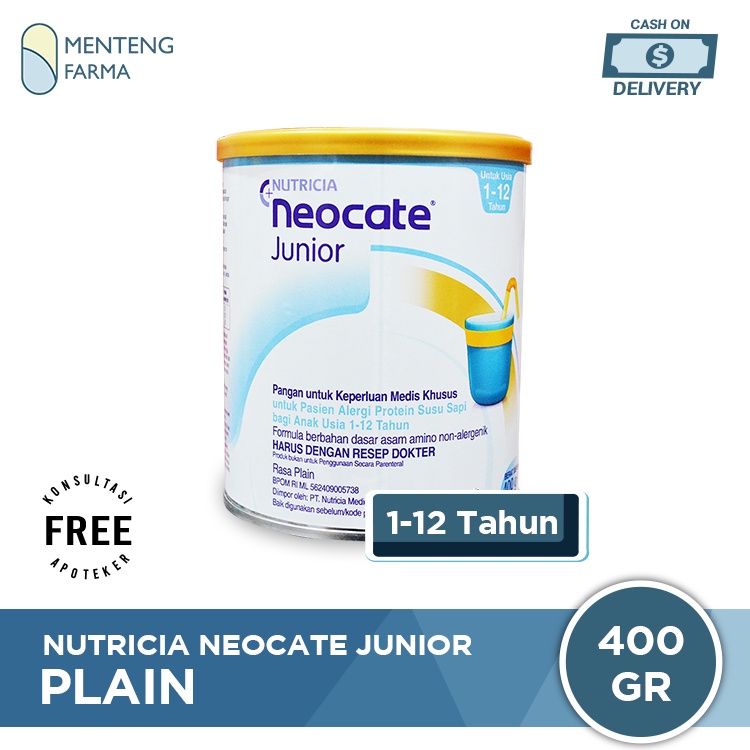 Nutricia Neocate Junior 400 Gram - Susu Khusus Alergi Anak 1 - 12 Thn
