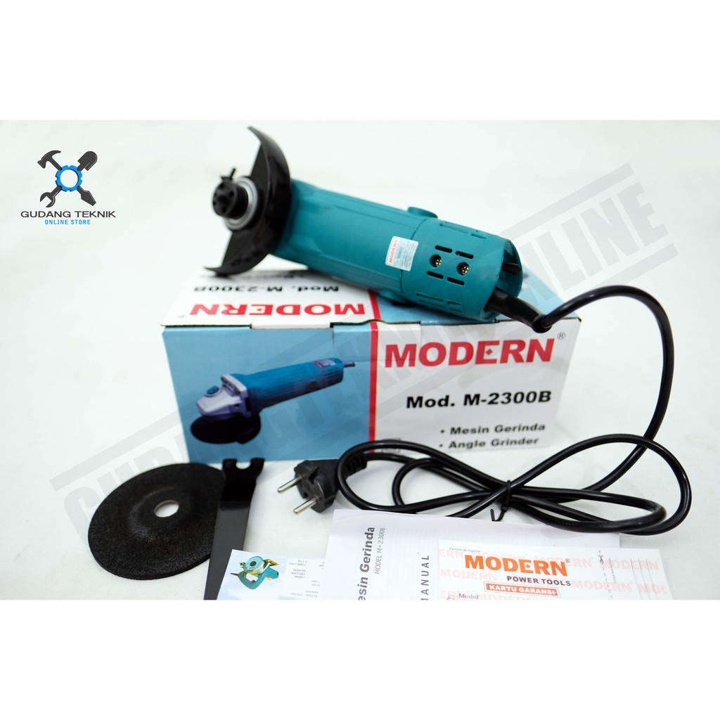 MESIN GERINDA TANGAN M2300B MODERN Listrik 4&quot; 540 Watt / Angle Grinder Electric Grenda Gurinda 4 Inch 540W M 2300B MODERN