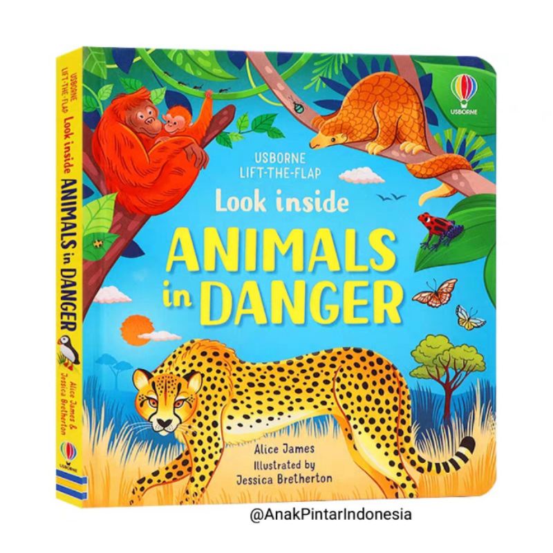 USBORNE LIFT THE FLAP LOOK INSIDE ANIMALS IN DANGER