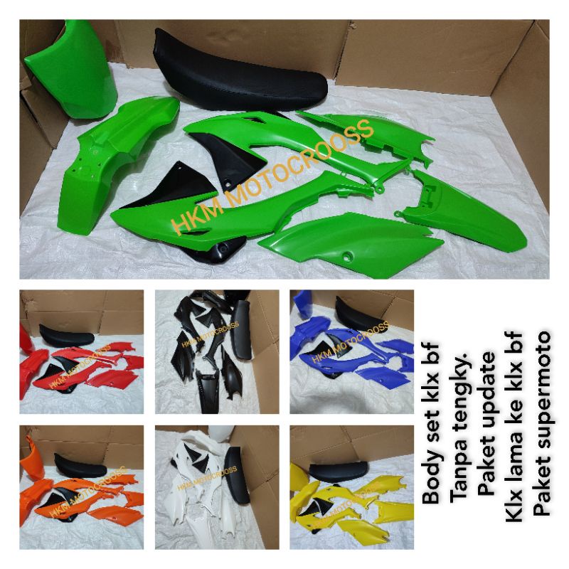 body fulset trail klx bf bodi fullset trail klx bf 2015 tanpa tangki bodi set klx bf paket update kl