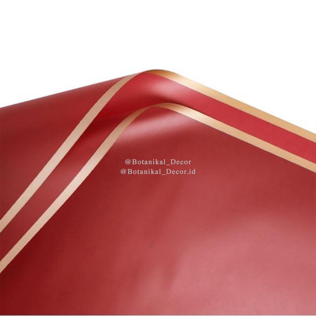Flower Wrapping Cellophane Paper Kertas Stick Card Holder Stik Bouquet Buket Bunga Buket Bouquet Cake-MAROON