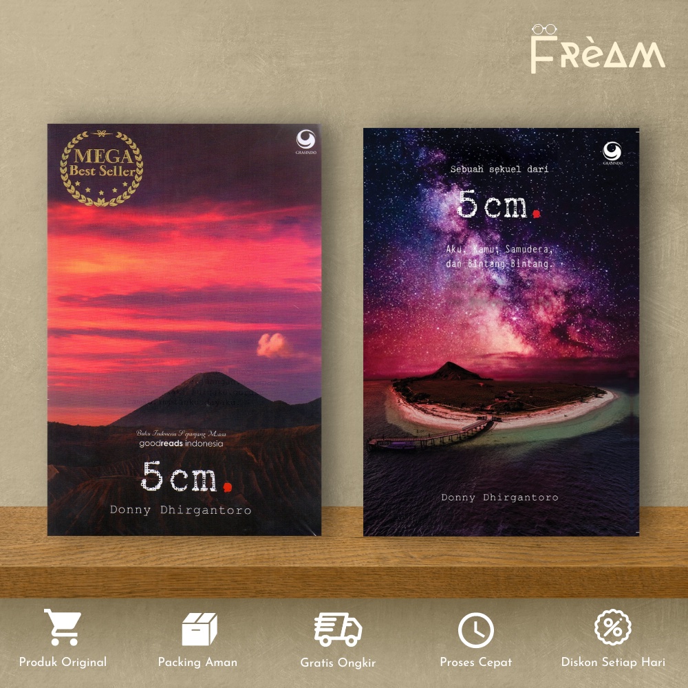 Buku Novel 5 Cm | Sekuel 5cm : Aku, Kamu, Samudera, dan Bintang Bintang by Donny Dhirgantoro