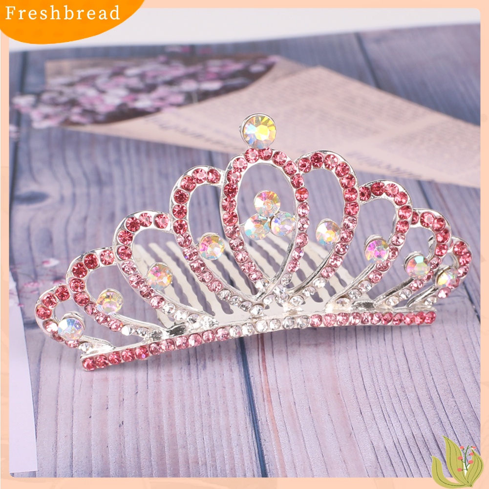 (Fresh) Sirkam Tiara Mahkota Kecil Hias Berlian Imitasi Untuk Bayi / Anak Perempuan / Prom / Pernikahan