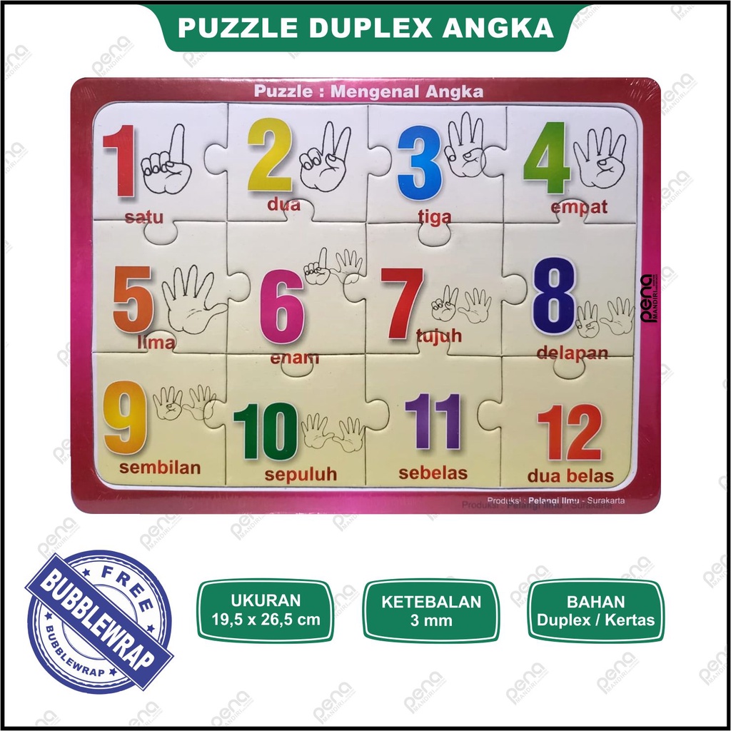 Puzzle / Puzle / Pasel Angka - Mengenal Angka