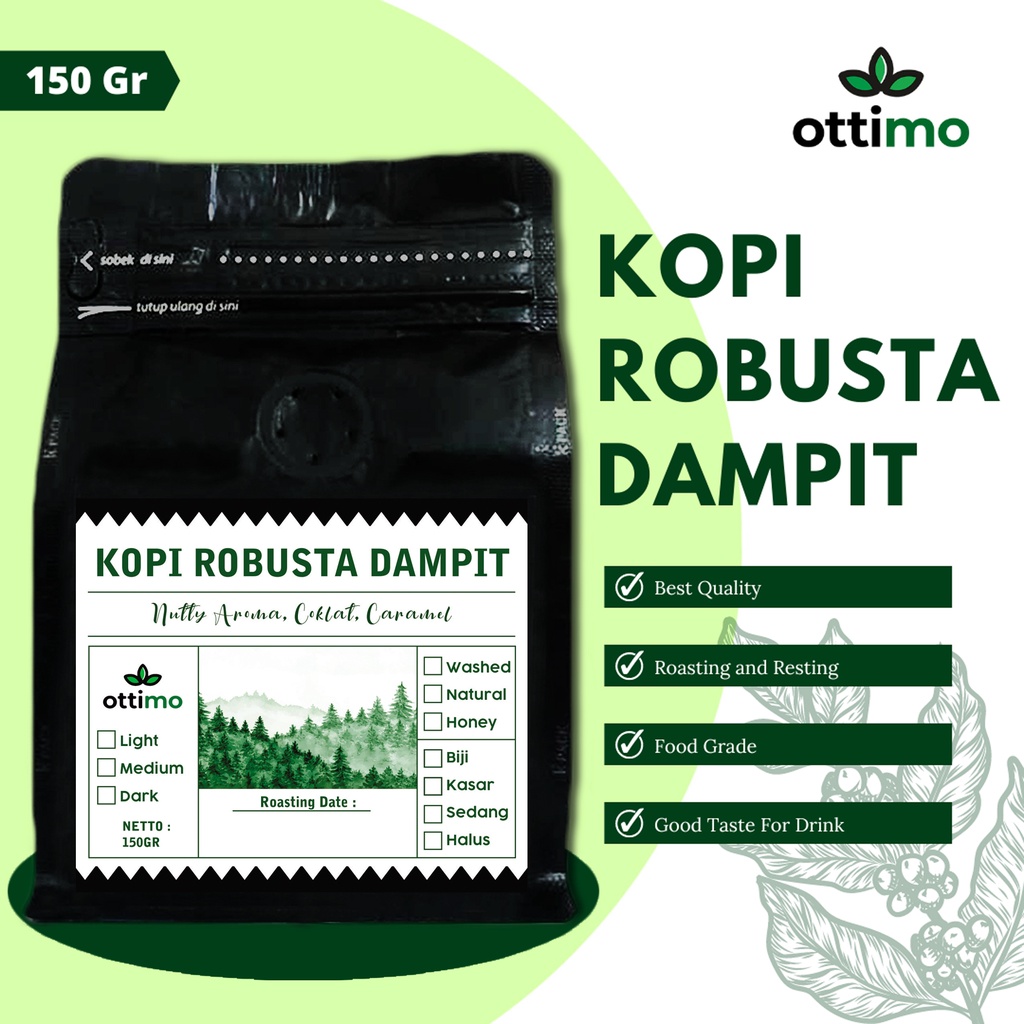 

Ottimo Kopi 150gr / Kopi / Kopi Bubuk / Kopi Hitam / Biji Kopi robusta / Robusta / Kopi Robusta / Kopi Dampit / Kopi Robusta Dampit / Robusta Dampit