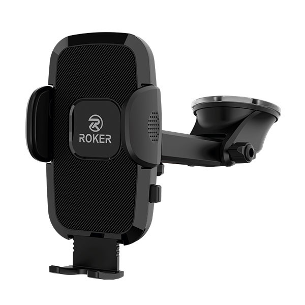 Holder Roker RHD004 suction cup car holder -Mudah di gunakan, tinggal tekan tombol samping untuk memperlebar dudukan, lalu taruh hp anda dan tekan sisi kiri kanan untuk mengencangkan  -Rotasi 360 derajat yang dapat disesuaikan