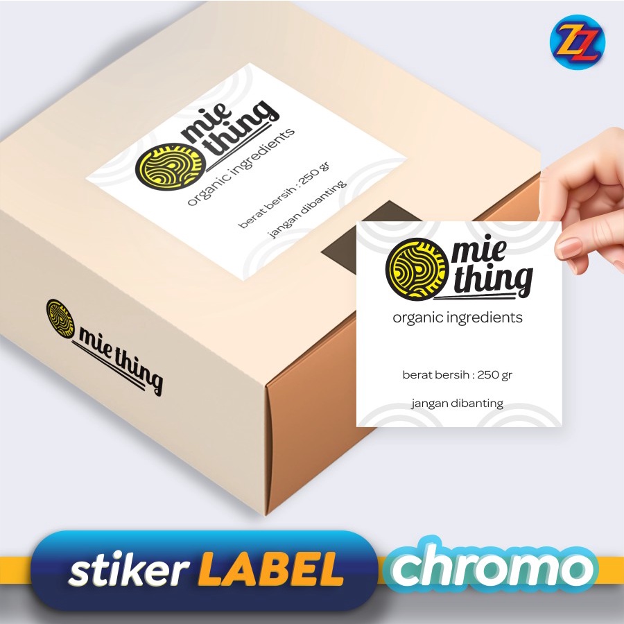 

Stiker Label Chromo Kotak Sudut Lengkung - 3 x 3 cm, Regular