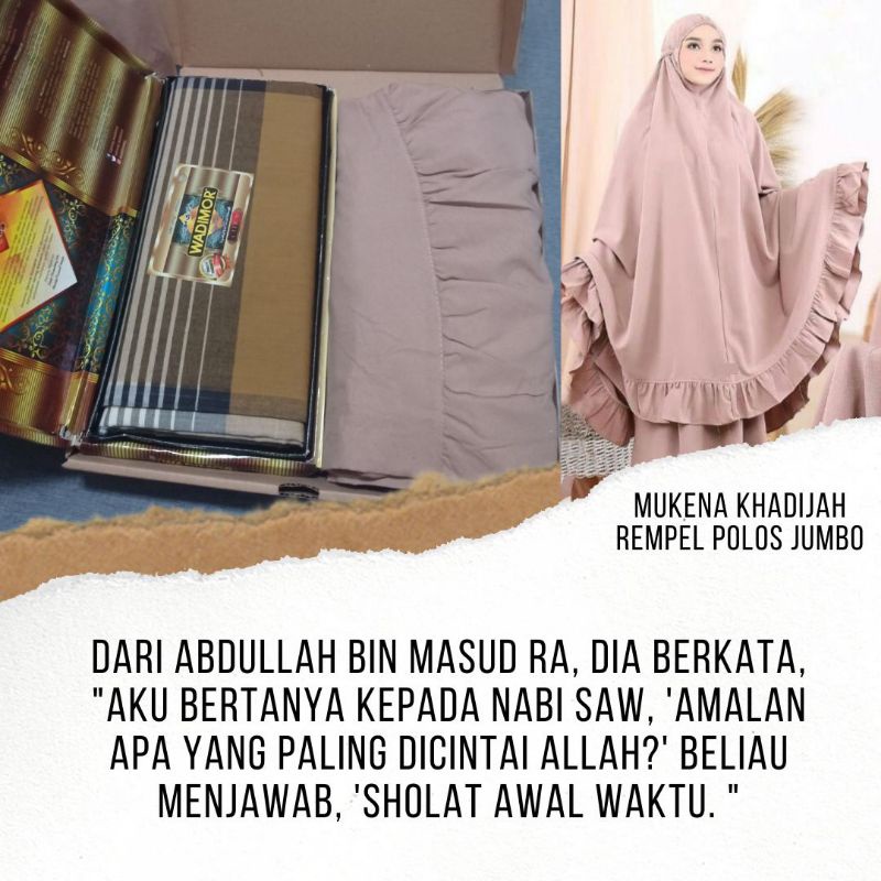 HAMPERS - KADO PERNIKAHAN ISLAMI - HADIAH PASUTRI GIFT WEDDING  ANNIVERSSARI (MUKENA SYAR'I POLOS RE