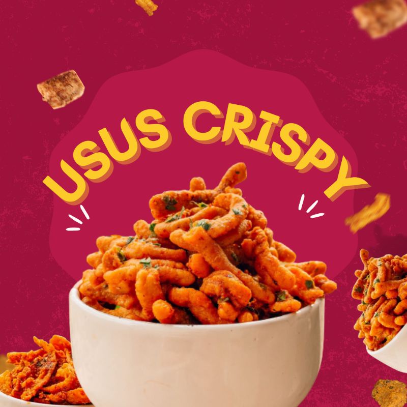 

❗CEMILAN MURAH ❗USUS KRISPY PEDAS DAUN JERUK 100 Gram❤