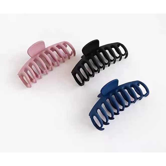 6pcs / Klip Rambut Berwarna-warni Gaya Korea Polos untuk Wanita / Klip Jepitan Rambut Besar Korea