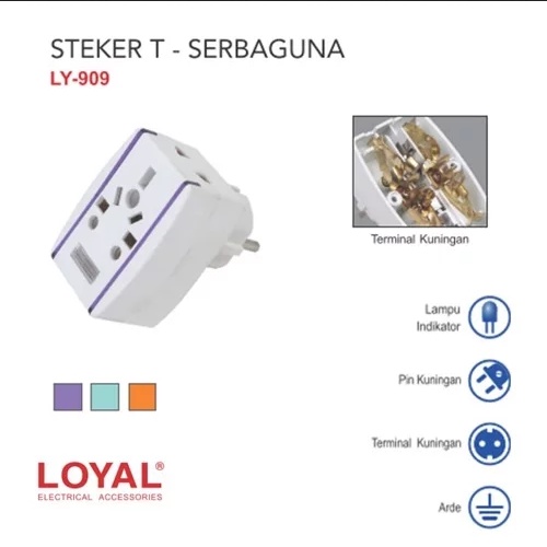 Stop Kontak/Steker T Universal Multifungsi LOYAL LY-909