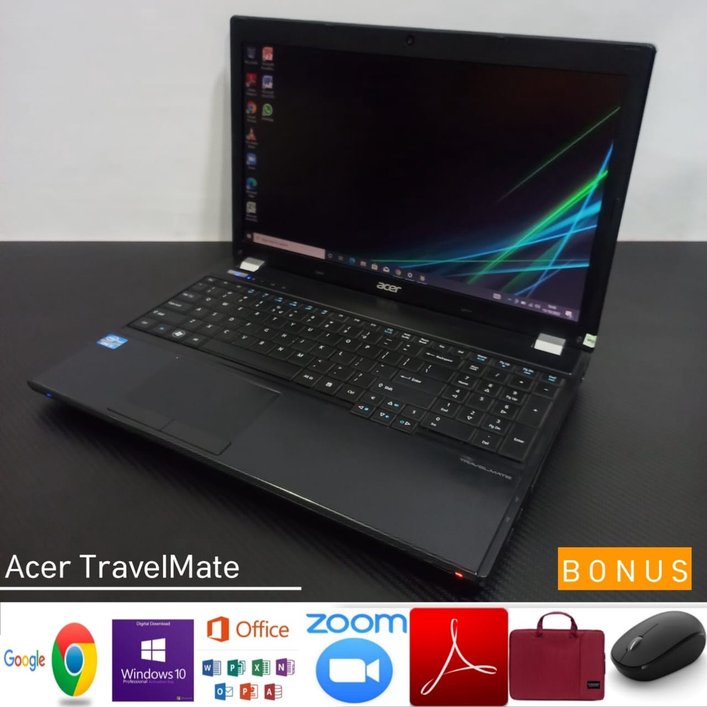 Laptop Acer Travelmate 5760G Intel Core i5 Gen2th Ram 4GB HDD 500GB/ 256GB SSD  Intel HD 3000