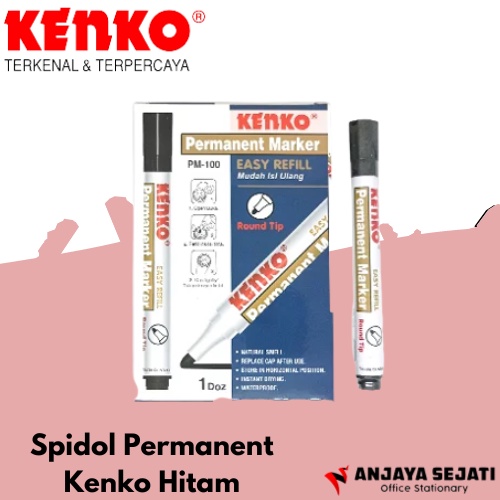 

Spidol Permanent Kenko Hitam | Spidol Hitam | Spidol Permanen | Perlusin