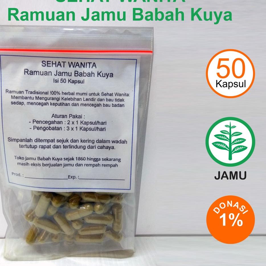 ✨TERBARU✨ SEHAT WANITA 50 Kapsul Ramuan Jamu Babah Kuya Mengatasi Keputihan Bau Lendir Stamina serbu