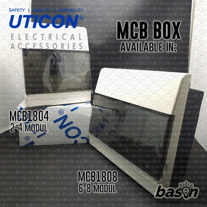 UTICON MCB Box MCB1808 8-Group MCB Panel - untuk 6-8 Modul