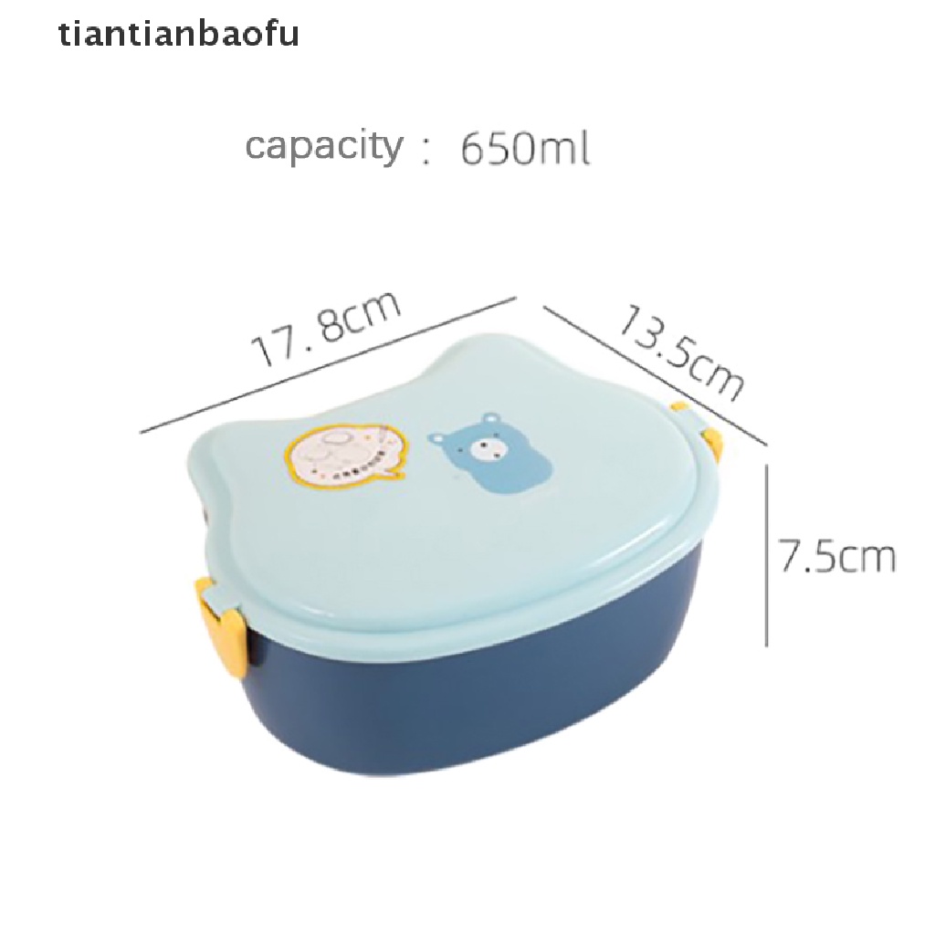 Kotak Makan Siang Bento 2 Lapis Motif Kartun Untuk Anak-Anak