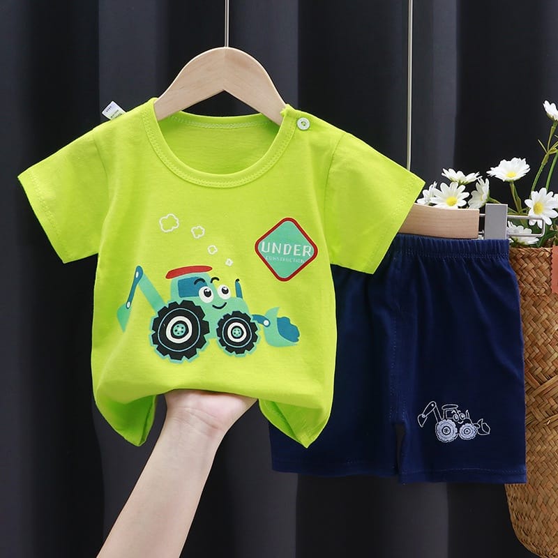 HappyOliver KIDS SUIT PENDEK Setelan Anak Bahan Kaos Lengan + Celana Berkualitas Import ebv cewek new2