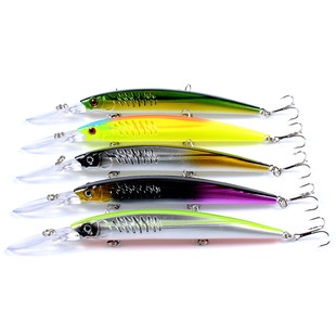 Umpan Pancing CrankBait Bentuk Ikan Kecil 14.5cm / 12.4g Dengan Kail Treble
