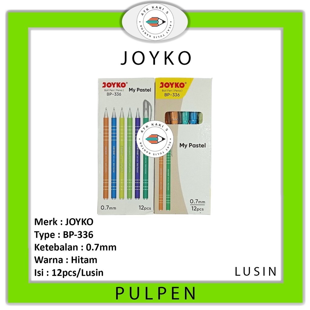 

JOYKO - Pulpen Ballpoint 336 My Pastel - Lusin