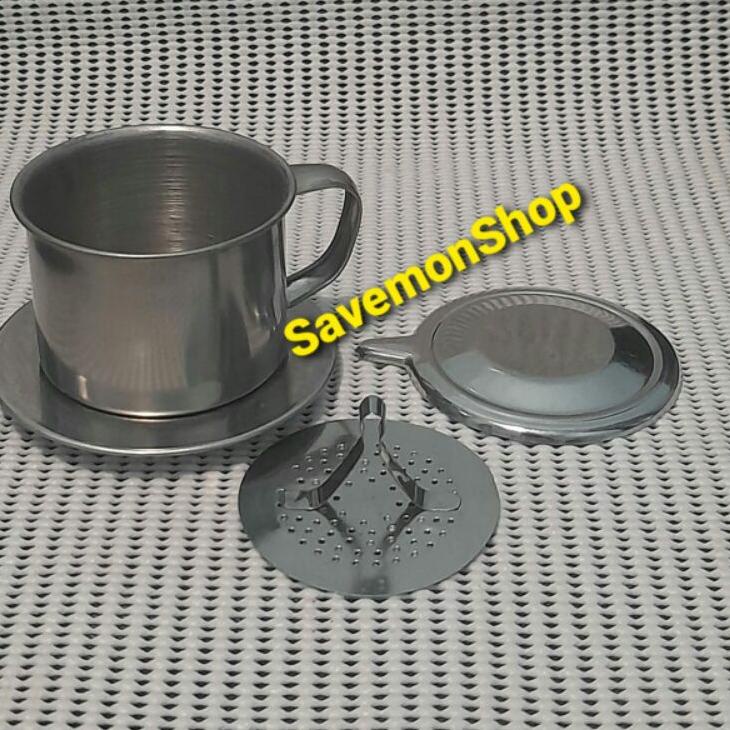 Harga Bagus--Paket Alat Kopi Vietnam Drip 8Q Set Gelas 210 mL | Gelas Coffee Vietnam Drip | Saringan