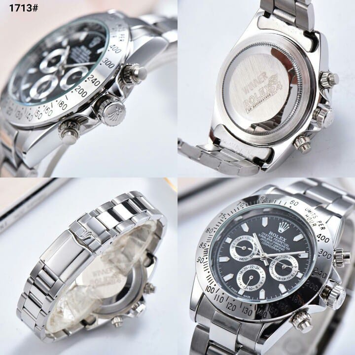 Jam Tangan Pria Rolek Rantai | Jam Tangan Cowok Anti Anti Air /free bok Rlk