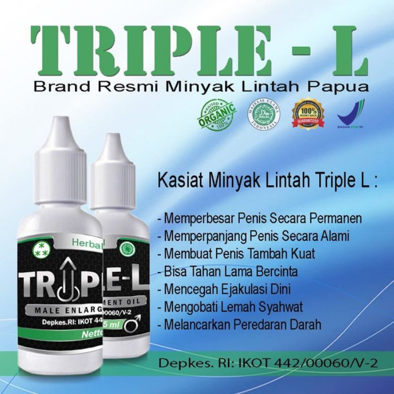 TRIPLE L 100% Asli Herbal Oles Pria Makin Besar Panjang Keras Tahan Lama...TERLARIS