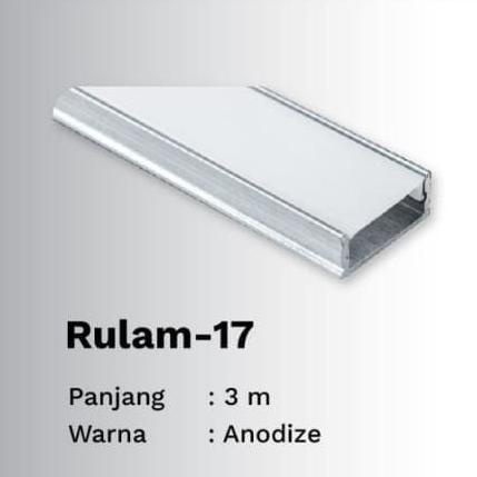 ] List Rumah Lampu Huben LED Stripe Alumminium RULAM-17 RULAM-24 Acrylic