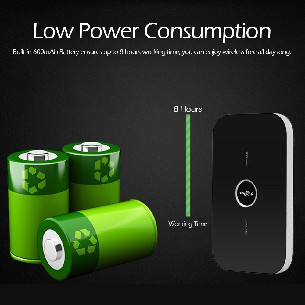 AKN88 - B6 2 in 1 Wireless Bluetooth Transmitter &amp; Receiver A2DP Audio Adapter AUX 3.5mm