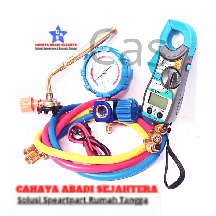 Alat pengisian freon R22 dan R134a ukur freon ac rumah kulkas dll