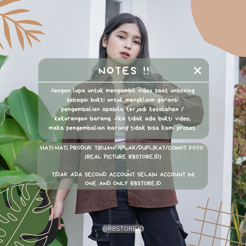 Kemeja Wanita Linen Oversize Olivia Shirt Linen Pocket