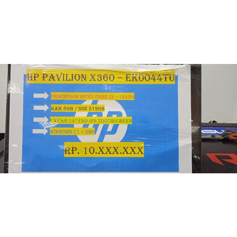 HP PAVILION X360 EK0044TU I3 1215U 8GB SSD 512GB