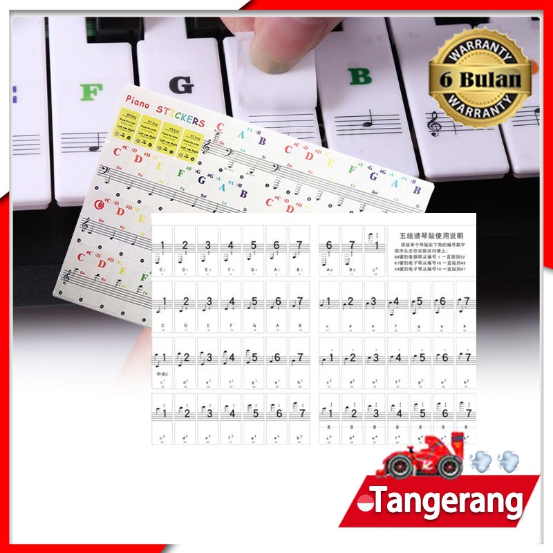Sticker Tuts Piano / Stiker Keyboard Piano / Piano Key Sticker