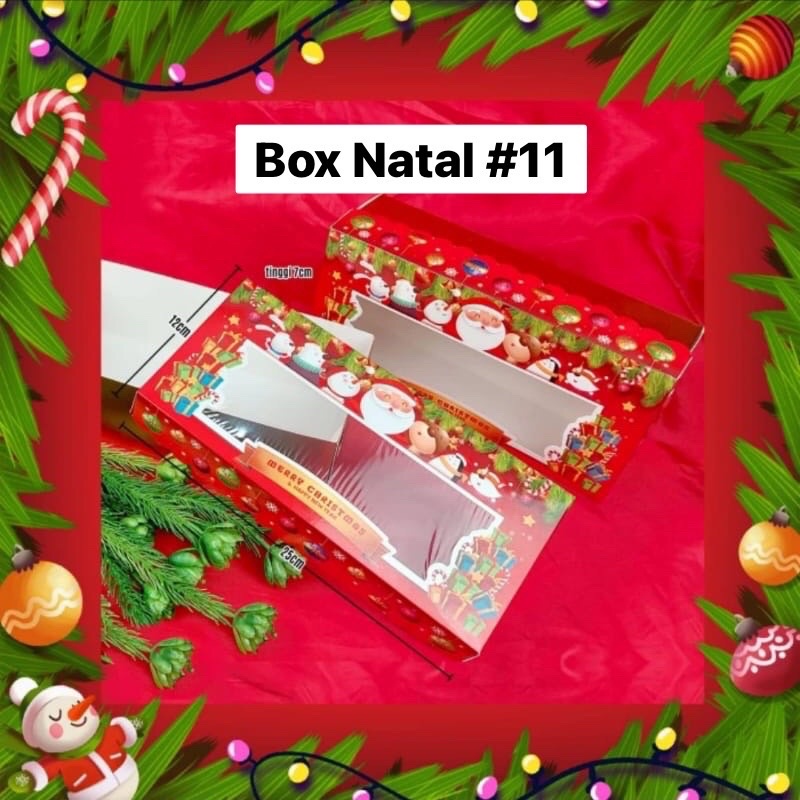 

Box Kotak Dus Merry Christmas Packaging Hampers Natal Kue Bolu Lapis Brownies 25x12x7cm