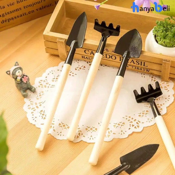 Peralatan Alat Berkebun Sekop Cangkul Garu Mini 3in1 Garden Tools