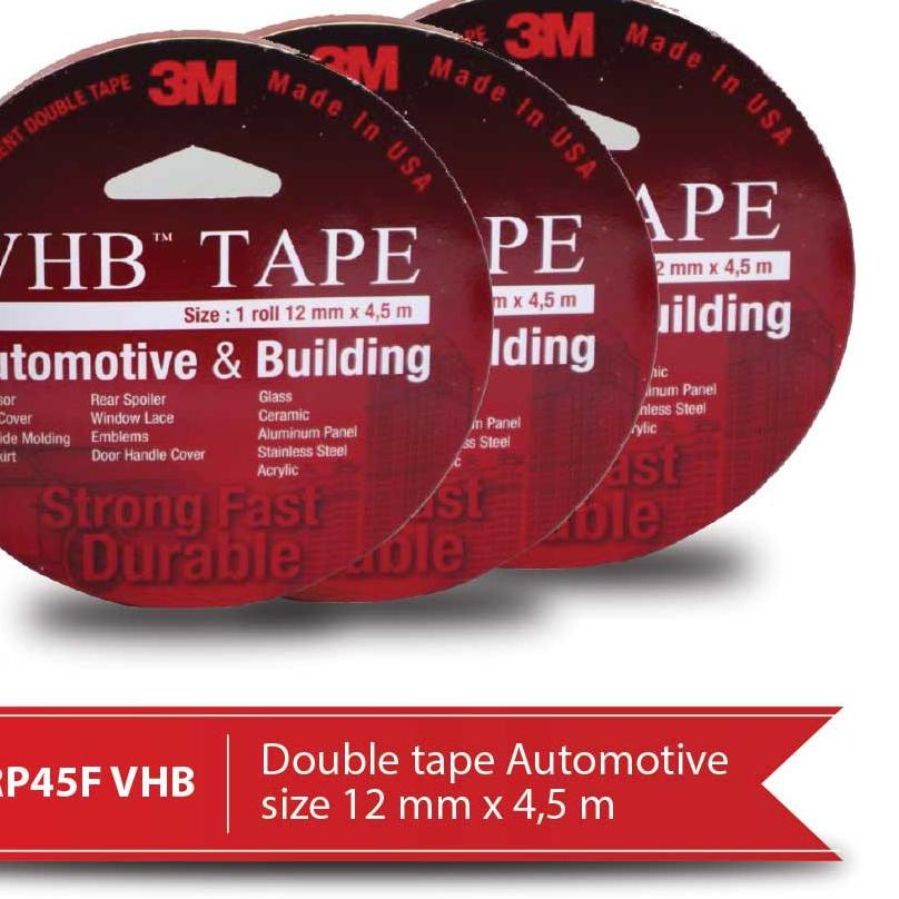 

READY ✅3M RP45F VHB Double Tape Automotive size 12mm x 4.5m -7100007749|KD3