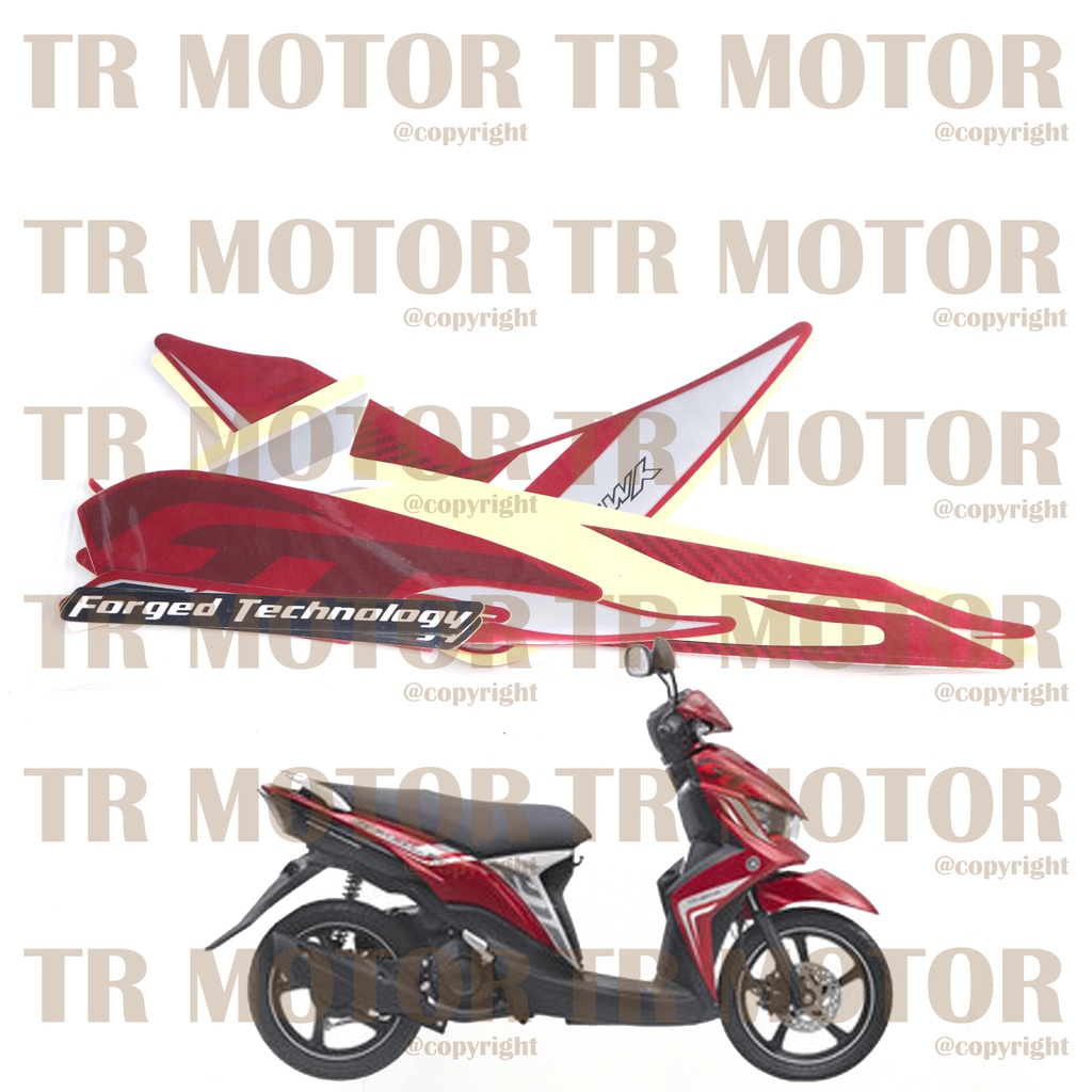 Stiker Motor Soul GT 2014 Sticker Striping Lis Full Set Motor