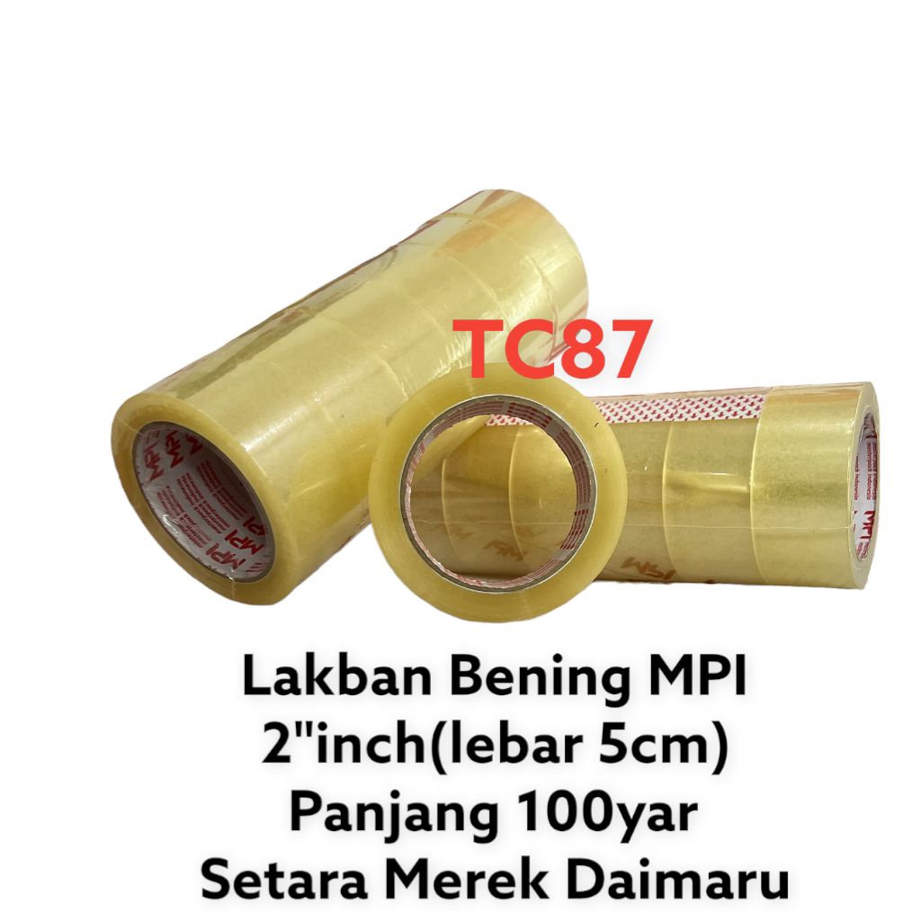 

HARGA/ROL LAKBAN BENING 2inch/PANJANG 100YAR/ISOLASI BESAR BENING/KUALITAS DAIMARU