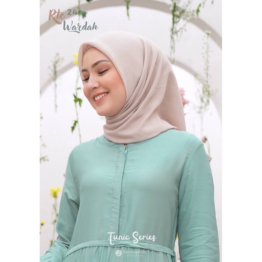 Tunik Rauna RTC 24 - Wardah Navy Grey White Black Latte / Aatsan Wanita / Fashion Muslim