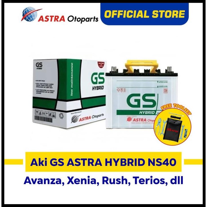 Gs Astra Hybrid Ns40 Aki Mobil Avanza, Rush, Carry, L-300, T-120Ss