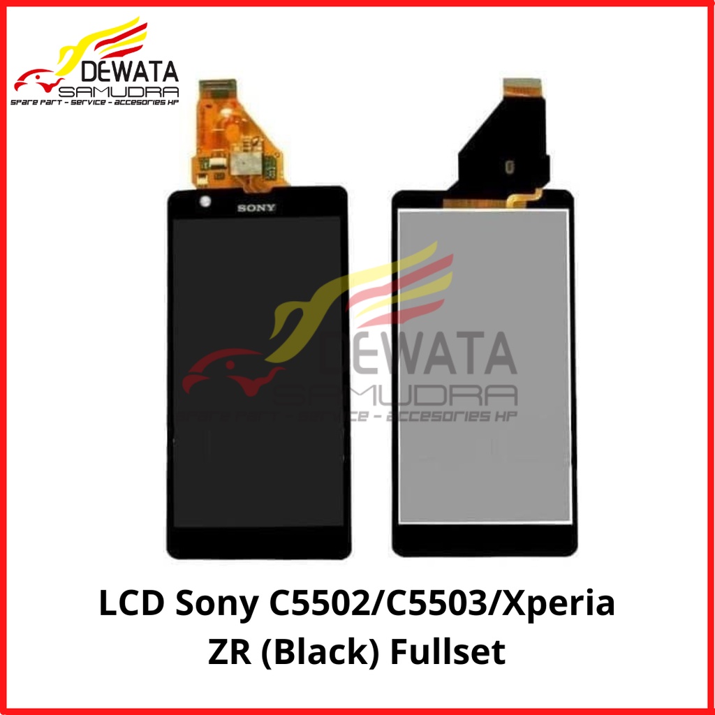 LCD Touchscreen Sony Xperia ZR - C5502 - C5503 - M36H - SO 04E hitam fullset