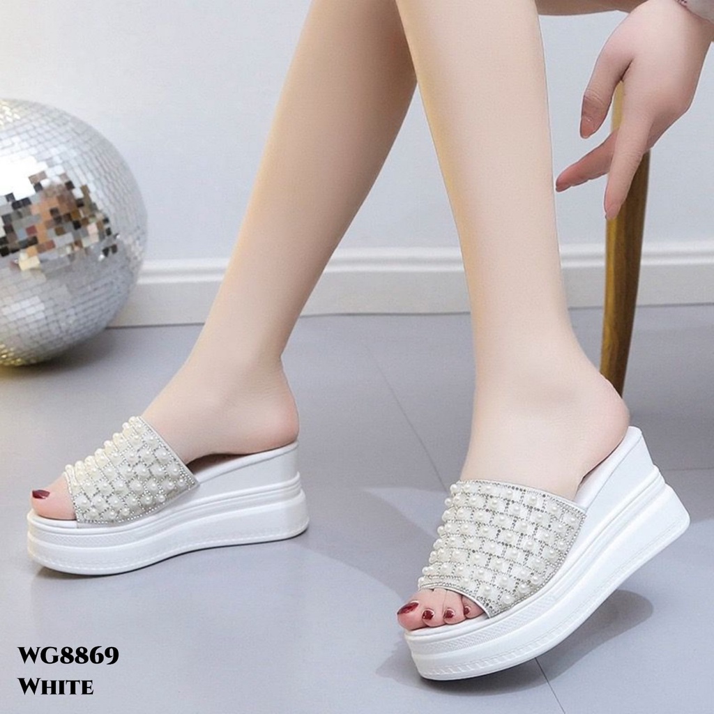 WYN SANDAL MUTIARA WEDGES HIGHSOLE KOREA SHOES WG8869