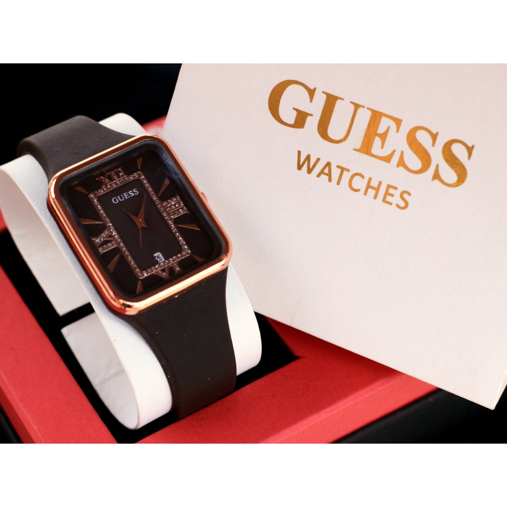 D.G.C Jam Tangan Wanita Korea Fashion Oval Strap Rubber Tanggal Aktif GUE55 G52