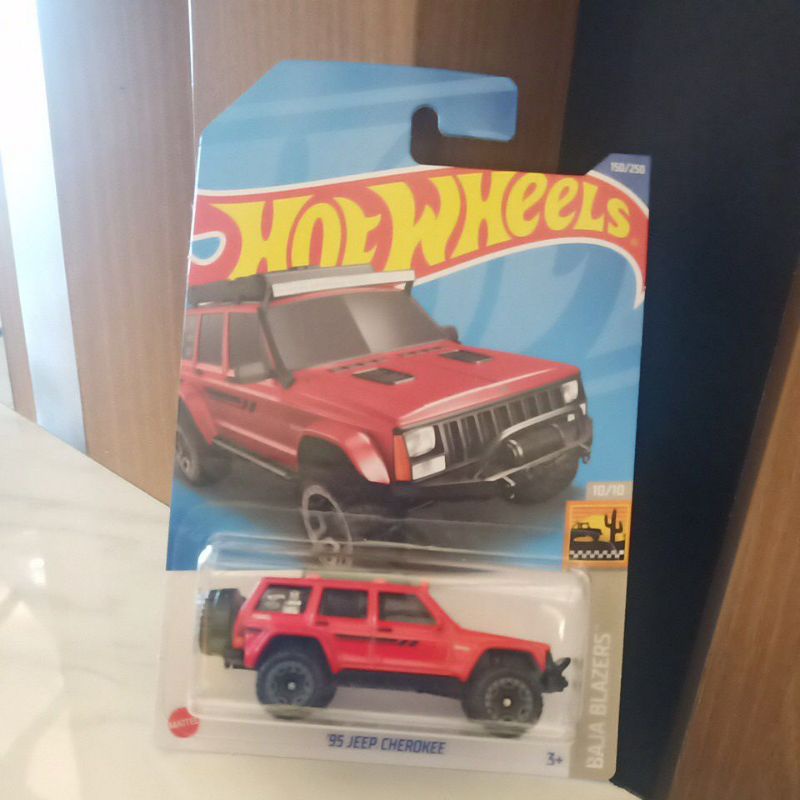 95 jeep cherokee hotwheels merah