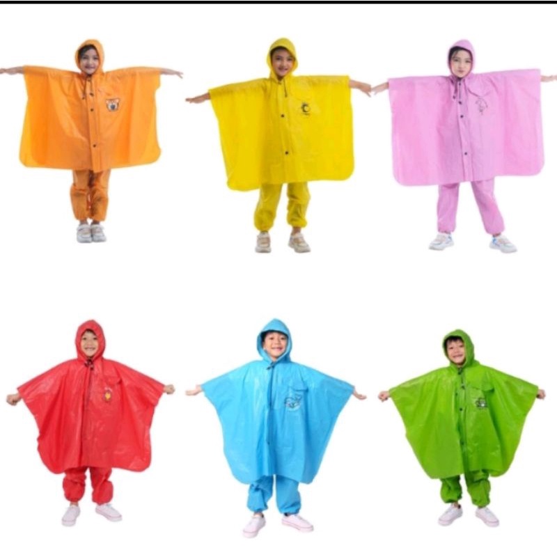 Jas Hujan Anak / Jas Hujan Anak PAUD TK SD Best Kids Plevia Perempuan Laki 4-7th Baju Ponco Setelan Celana Terbaik Mantel Raincoat Phonco stelan Kelelawar Cewek Cowok Berkualitas Anti Rembes Murah Harga grosir Tebal