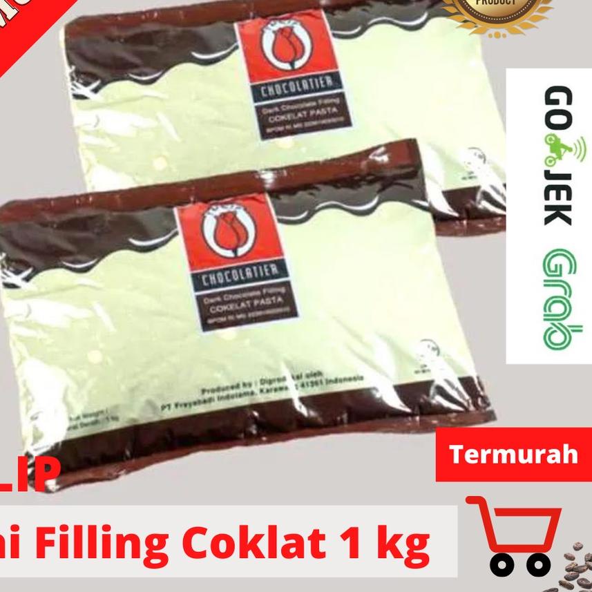 

44F♕ Tulip Filling Cokelat / Cokelat Pasta 1kg Kemasan ASLI Bagus Dipakai