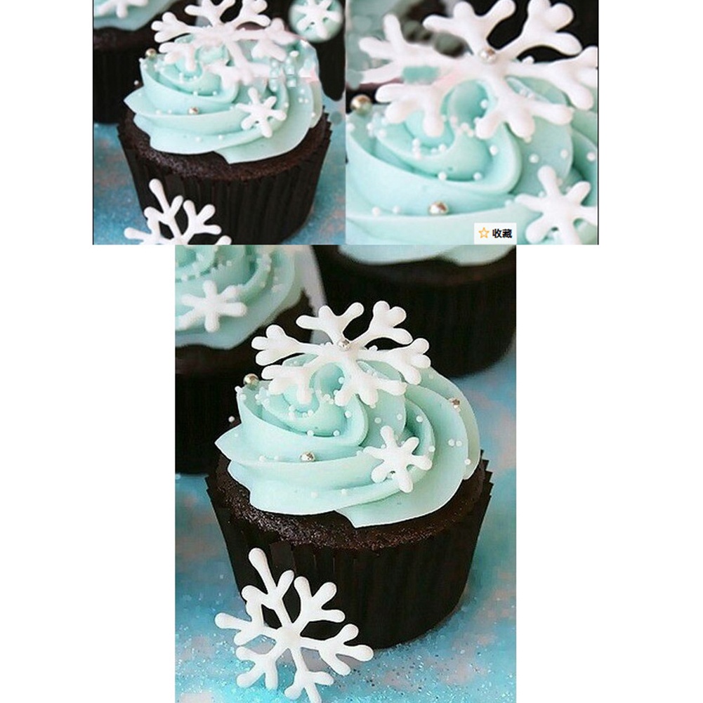 3 Pack Cetakan Kue Kering Fondant Bentuk Snowflake Natal Untuk Rumah Tangga