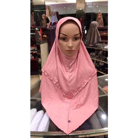 (FLASH SALE) KERUDUNG INSTAN POLOS ORI RABBANI - Pink