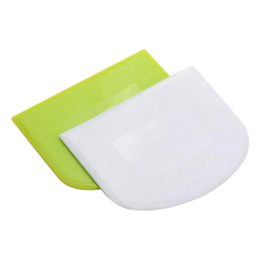 2pcs Pemotong Kue Kering Scraper Baking Krim Icing Scraper Pemotong Kue Keju Scraper Spatula Dapur Mentega